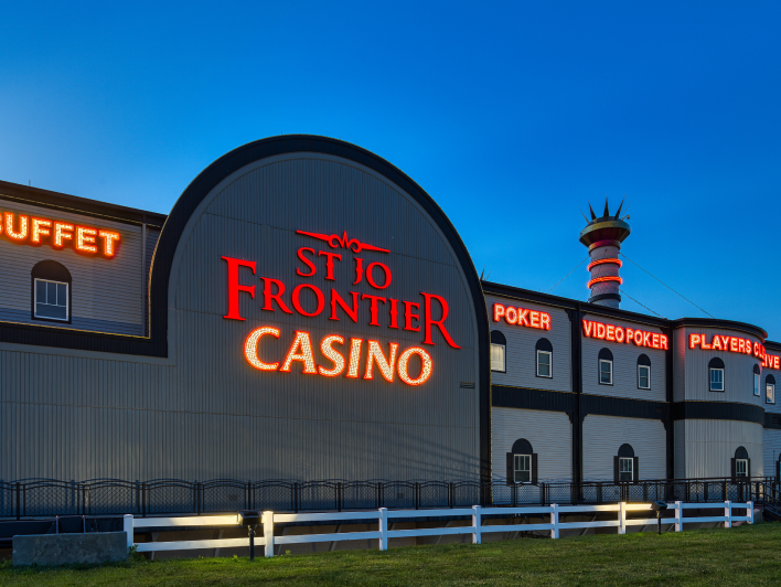 St. Jo Frontier external view with blue sky