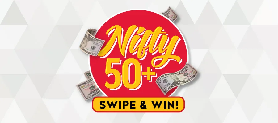 Nifty fifty swipe and win contest campaign