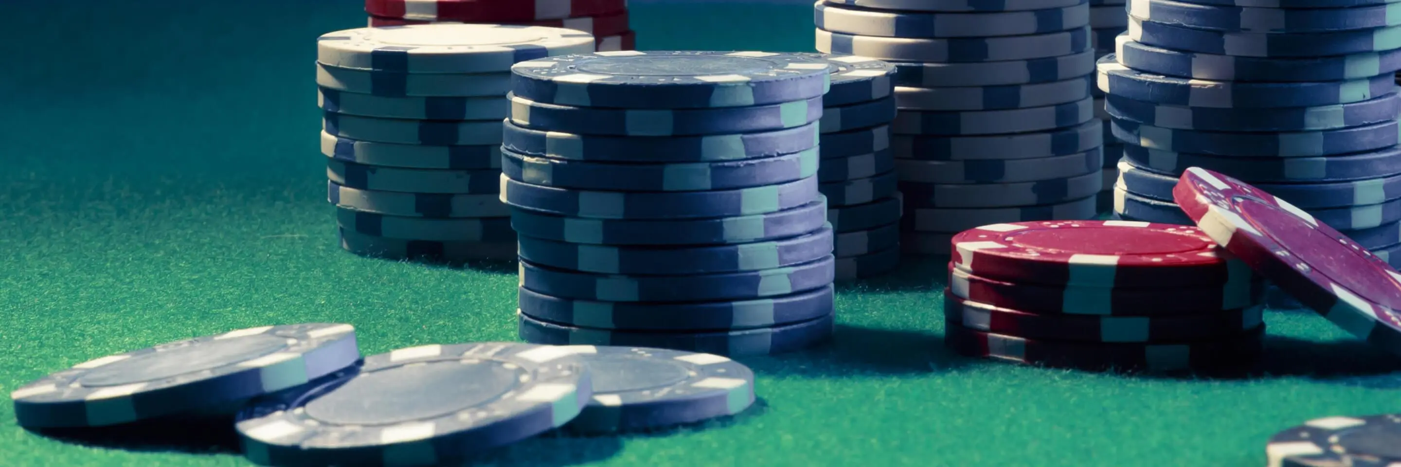 Casino Table games chips Banner - for Desktop
