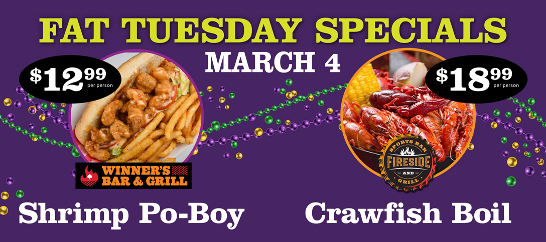 Fat Tuesday Specials