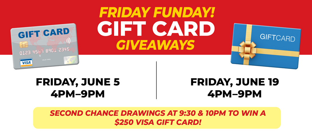 Friday Funday! Gift Card Giveaways