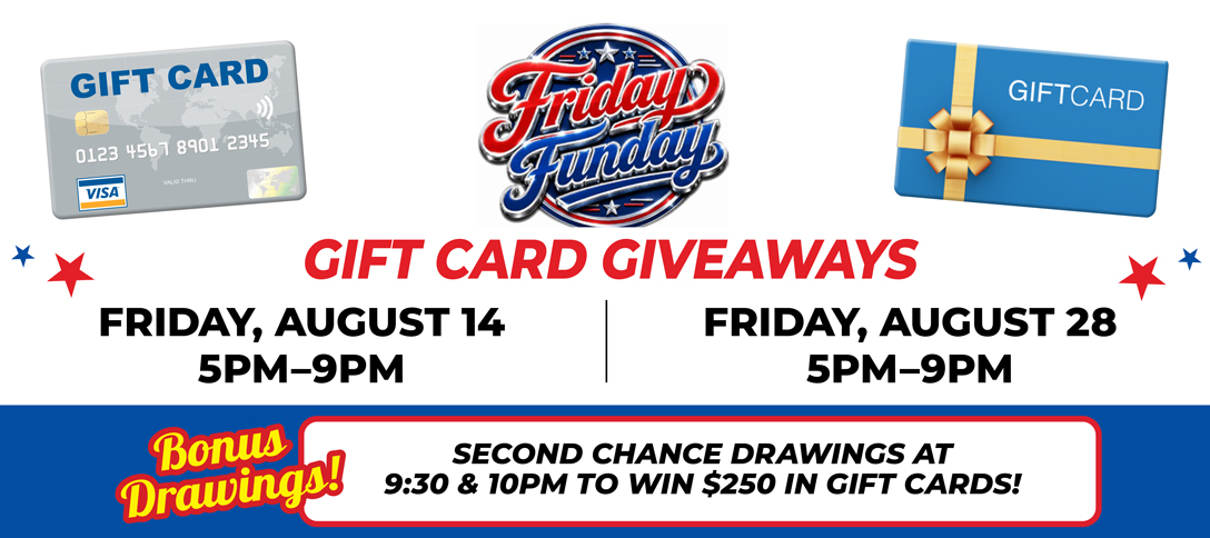Friday Fundays Gift Card Giveaways